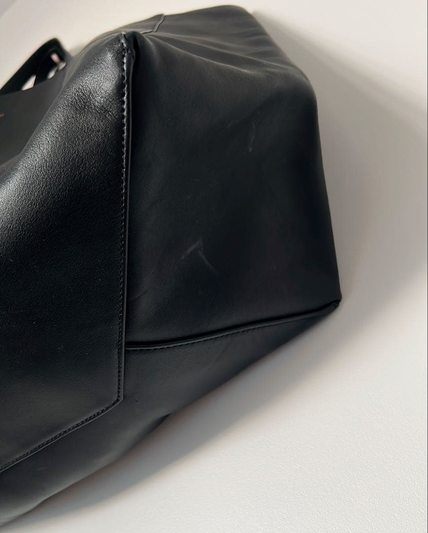 セリーヌ トートバッグ レザー ホリゾンタルカバ 黒 ブラック 保存袋付 旧ロゴ