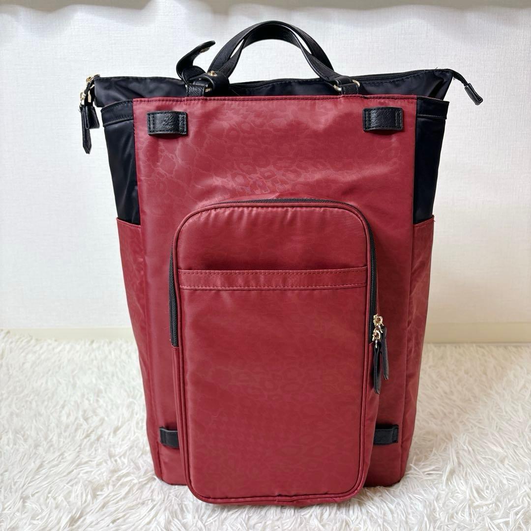 SWANY キャリーバッグ レオパード柄 4輪 ストッパー付き お買い物カート