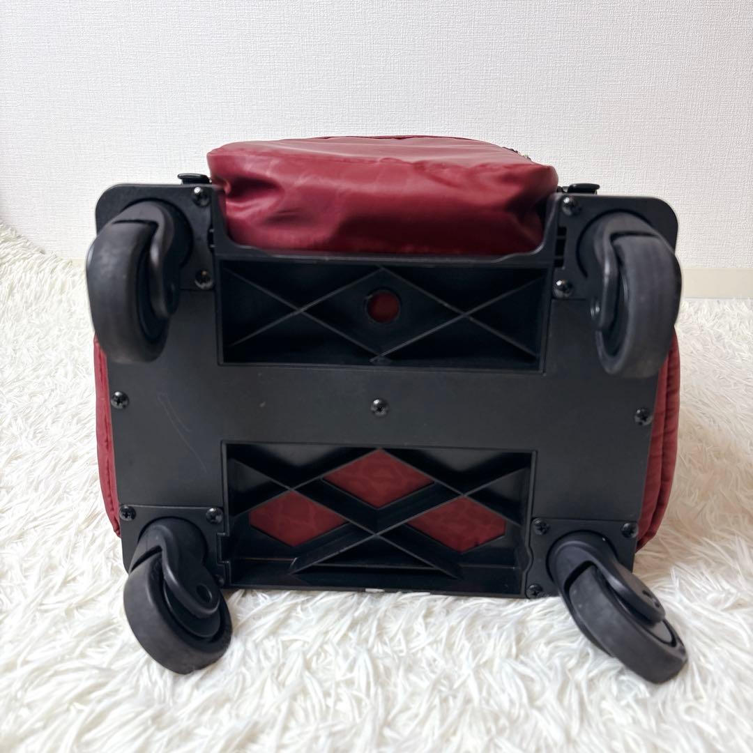 SWANY キャリーバッグ レオパード柄 4輪 ストッパー付き お買い物カート