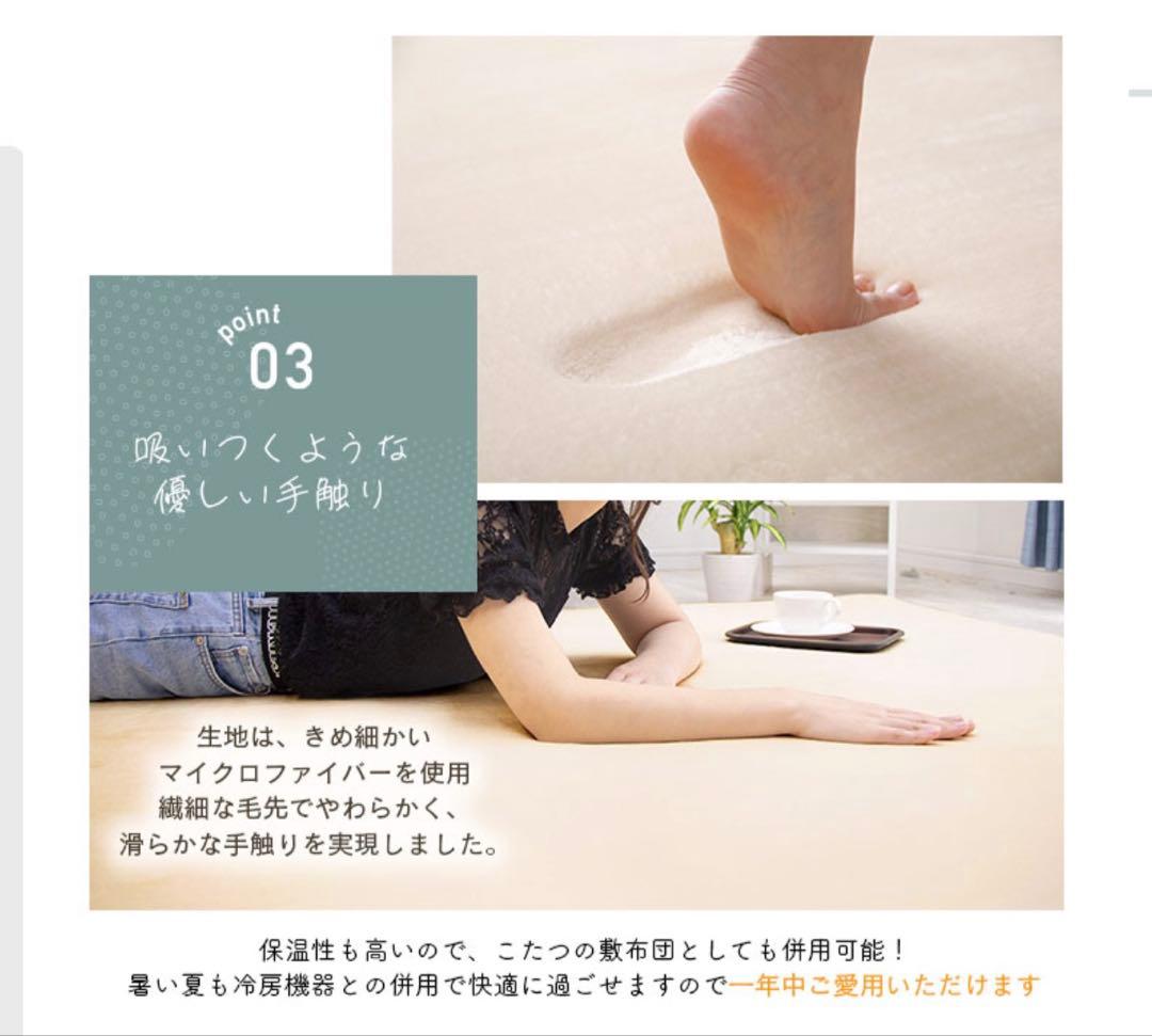 【美品】低反発ラグマット200x300cm 極厚25mm 撥水・抗菌・防ダニ加工