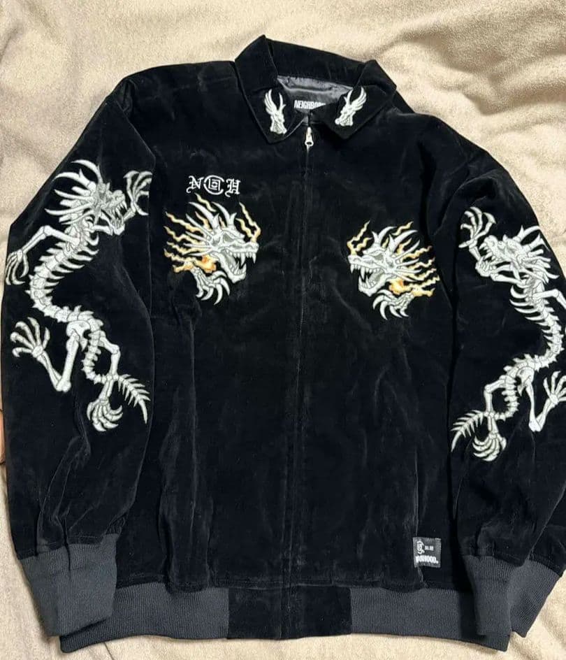 未使用 NEIGHBOR 別珍 龍スカジャン unisex 美品 vintage
