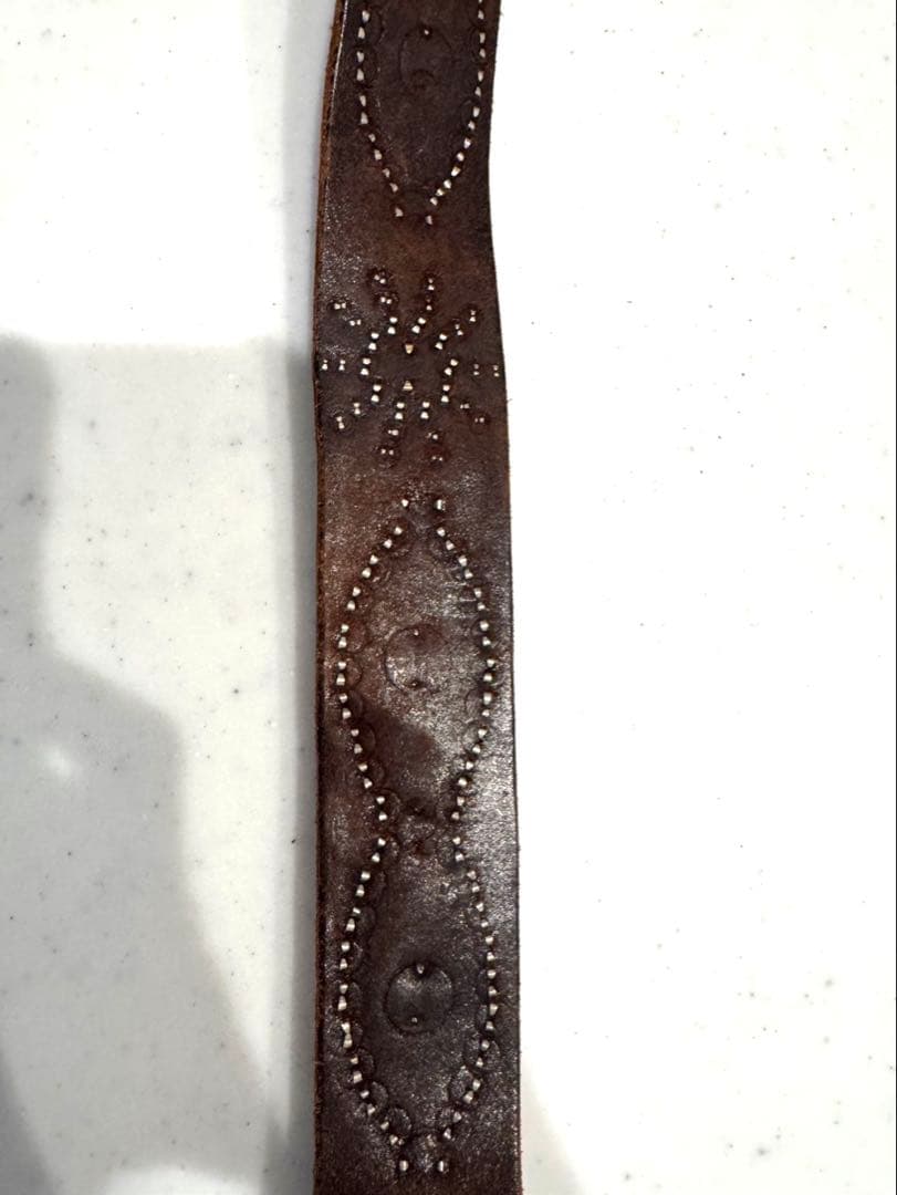 【早い者勝ち！希少】HTC エイ革スタッズベルト32インチ レッドスティングレイ