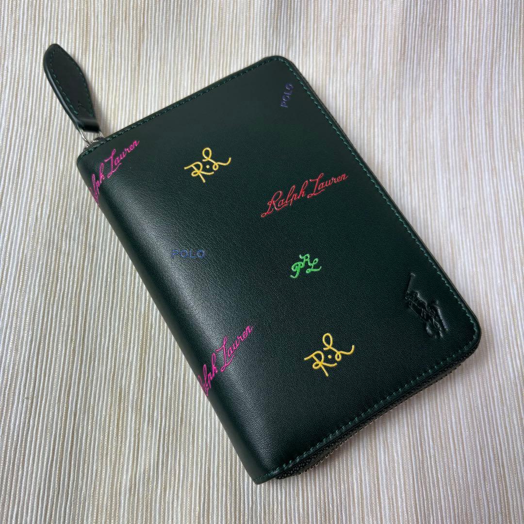 【新品】POLO RALPH LAUREN ポロラルフローレン、折財布、グリーン