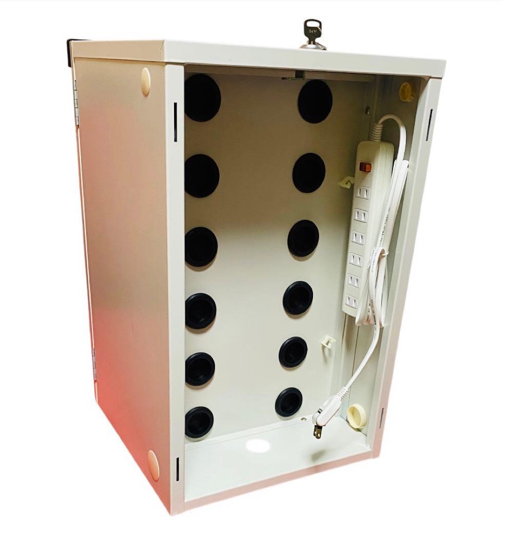 【TRUSCO】スマホ デジカメ収納ロッカー 12台用 SPL-12 鍵付