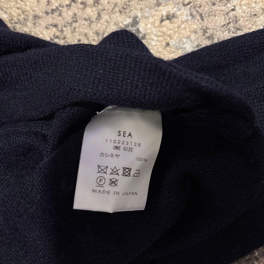 SEA ネイビー クロップドニット ONE SIZE