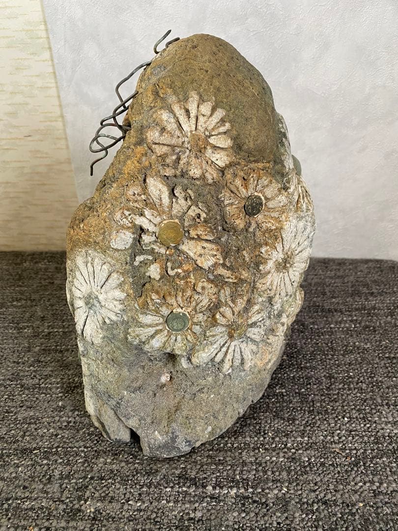 花模様の水石　鑑賞石　菊花石 自然石　盆石　水石　観賞石　置物