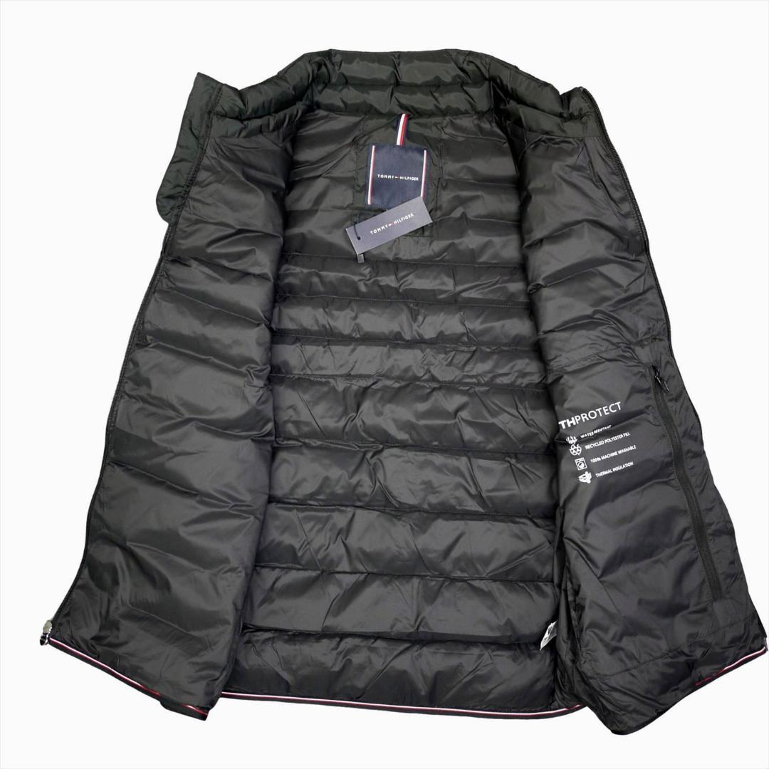新品 トミーヒルフィガー THPROTECT 軽量 耐水 中綿 ベスト M 黒