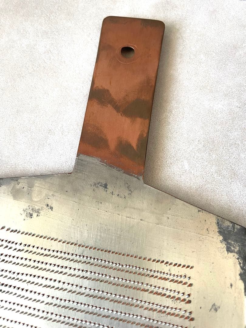 一竿子忠綱　手打　両面　銅製おろし金　大型サイズ　1番