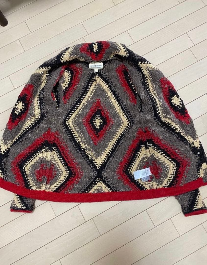 ★美品ラルフローレン　RalphLauren カウチン　メンズXS ナバホ柄