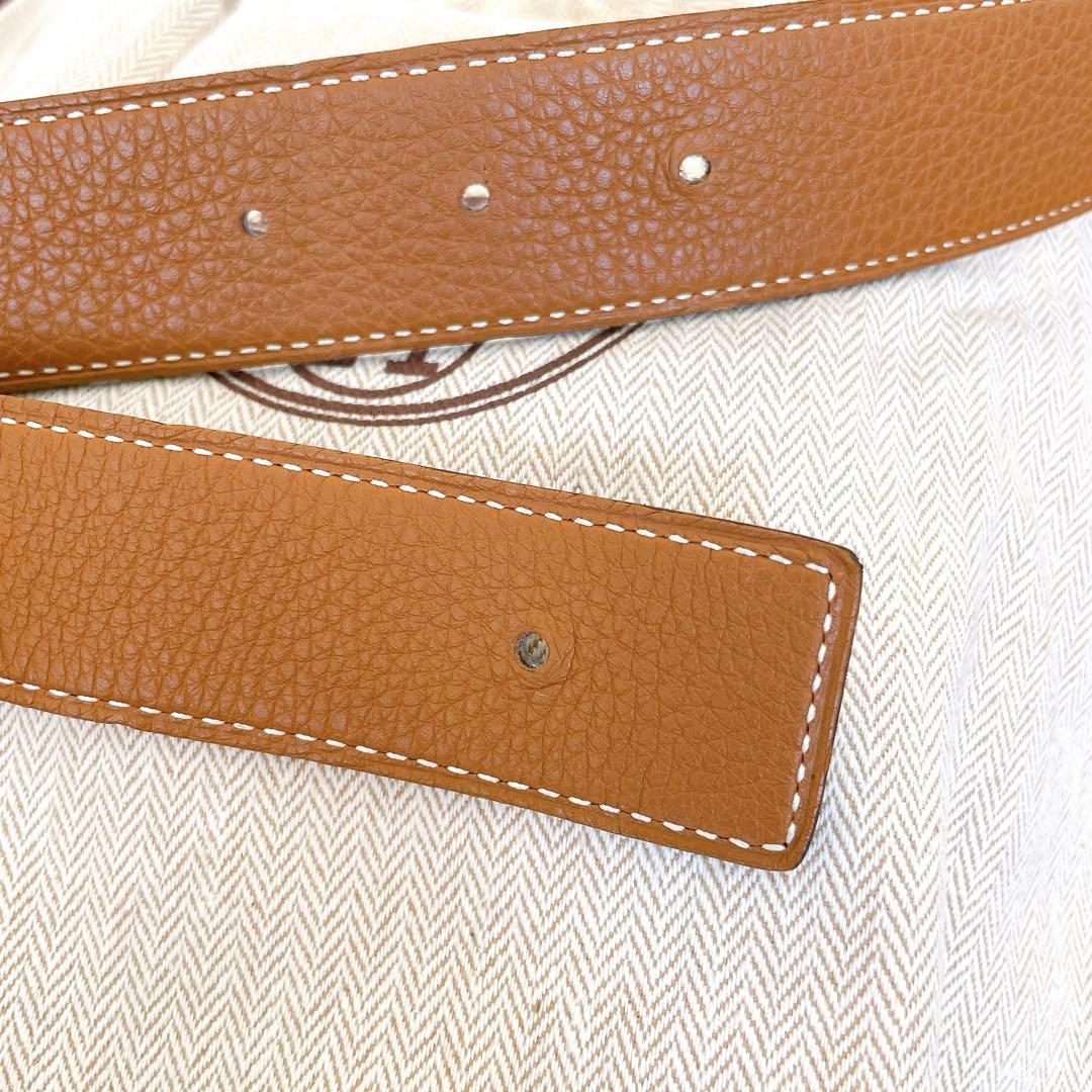 ☆極美品☆HERMES エルメス　ベルト　メンズ　リバーシブル　黒×茶