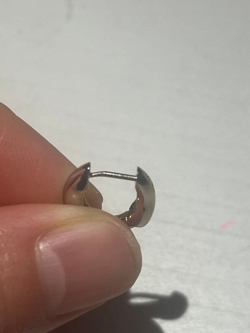 ete チャンキーハグピアス　ピンクゴールド　両耳