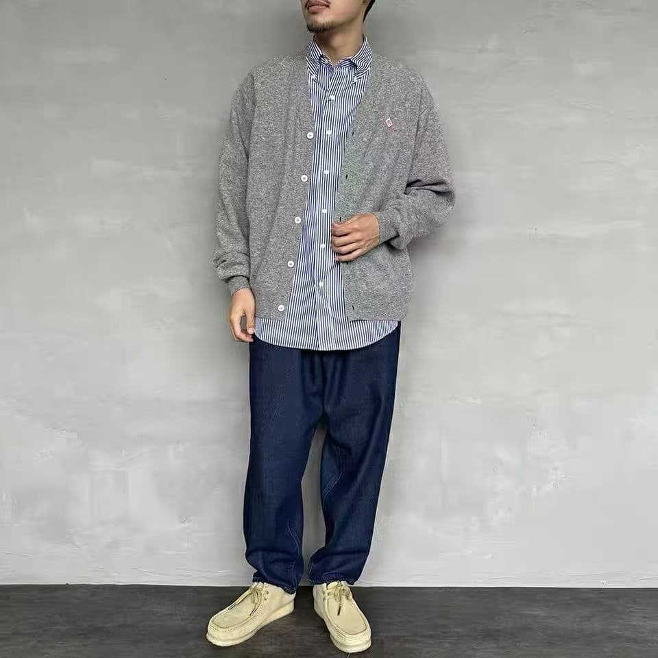 新品　DANTONラムウールVネックカーディガン40 ユニセックス