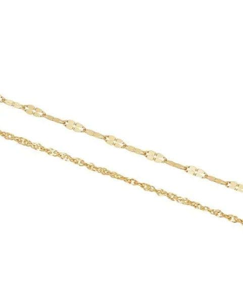 【連休限定価格】K18イエローゴールド 2連レスレット