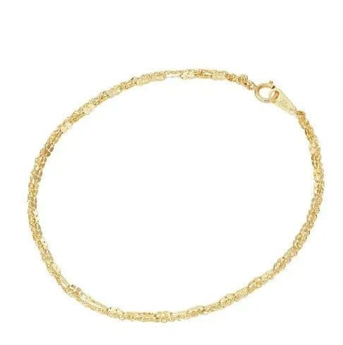 【連休限定価格】K18イエローゴールド 2連レスレット