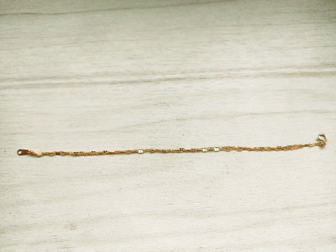 【連休限定価格】K18イエローゴールド 2連レスレット