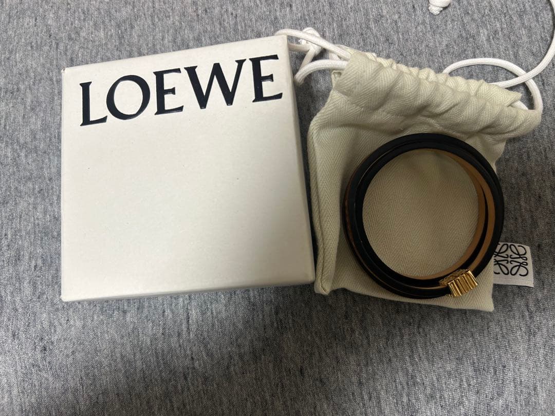 LOEWE レザー ブレスレット 3本重ねリング