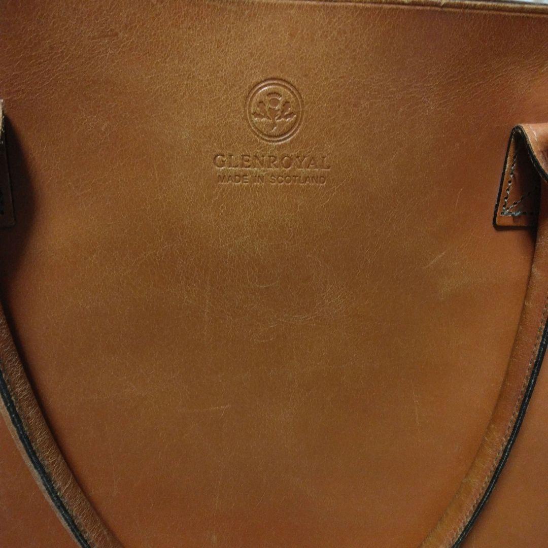 名品!グレンロイヤル ブライドルレザー トートバッグ オックスフォードタン