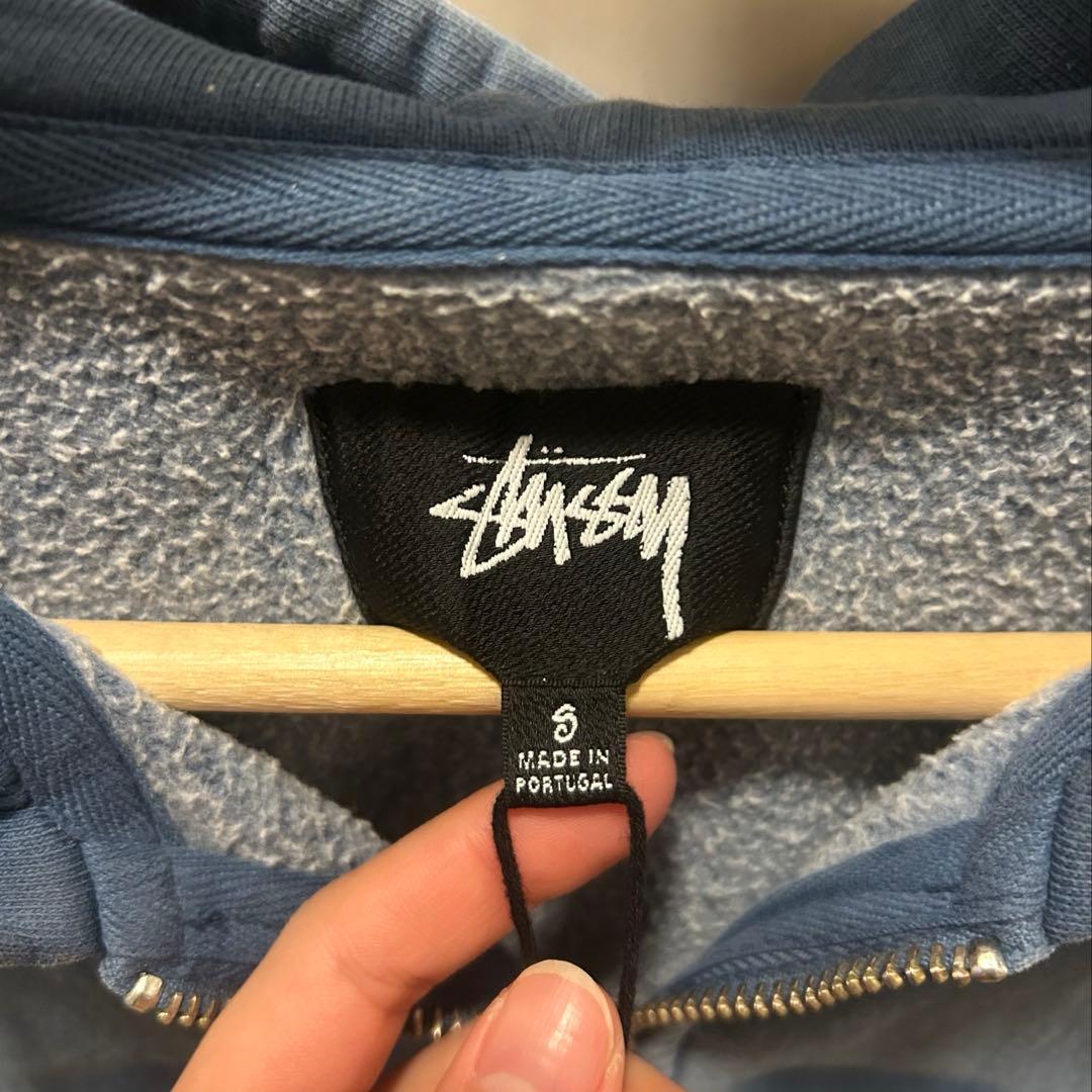 【美品】STUSSY ZIP HOODIE FADED GRAPHIC
