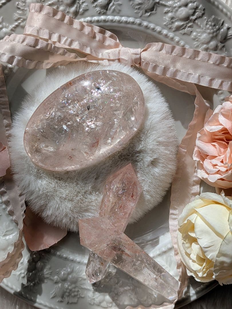 Big 283ｇ 高品質♡ピンクアゼツライト（通称） ピンククォーツ♡ パーム