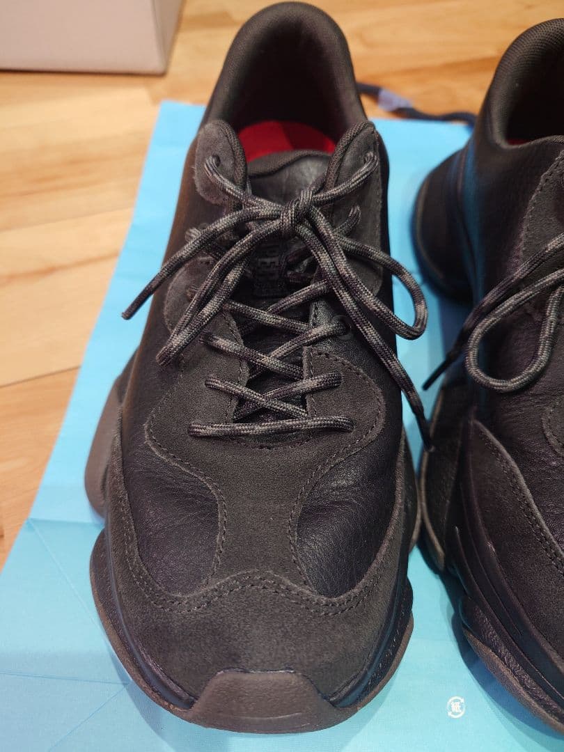 カドカワ　中古：CAMPER カーストツー レザースニーカー メンズ 黒