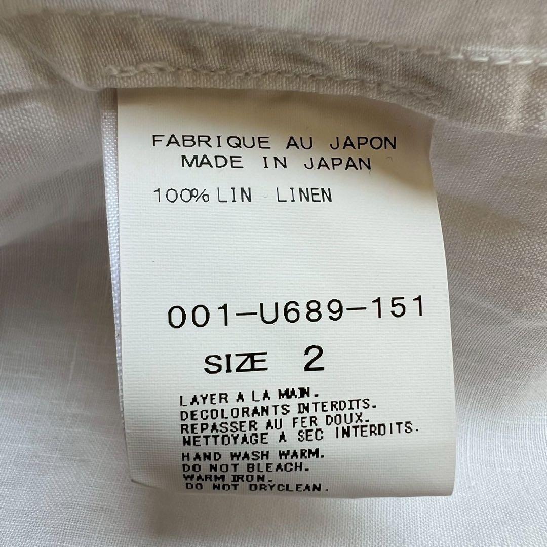 ARTS&SCIENCE 現行タグ リネン ポケット ハーフボタン ブラウス