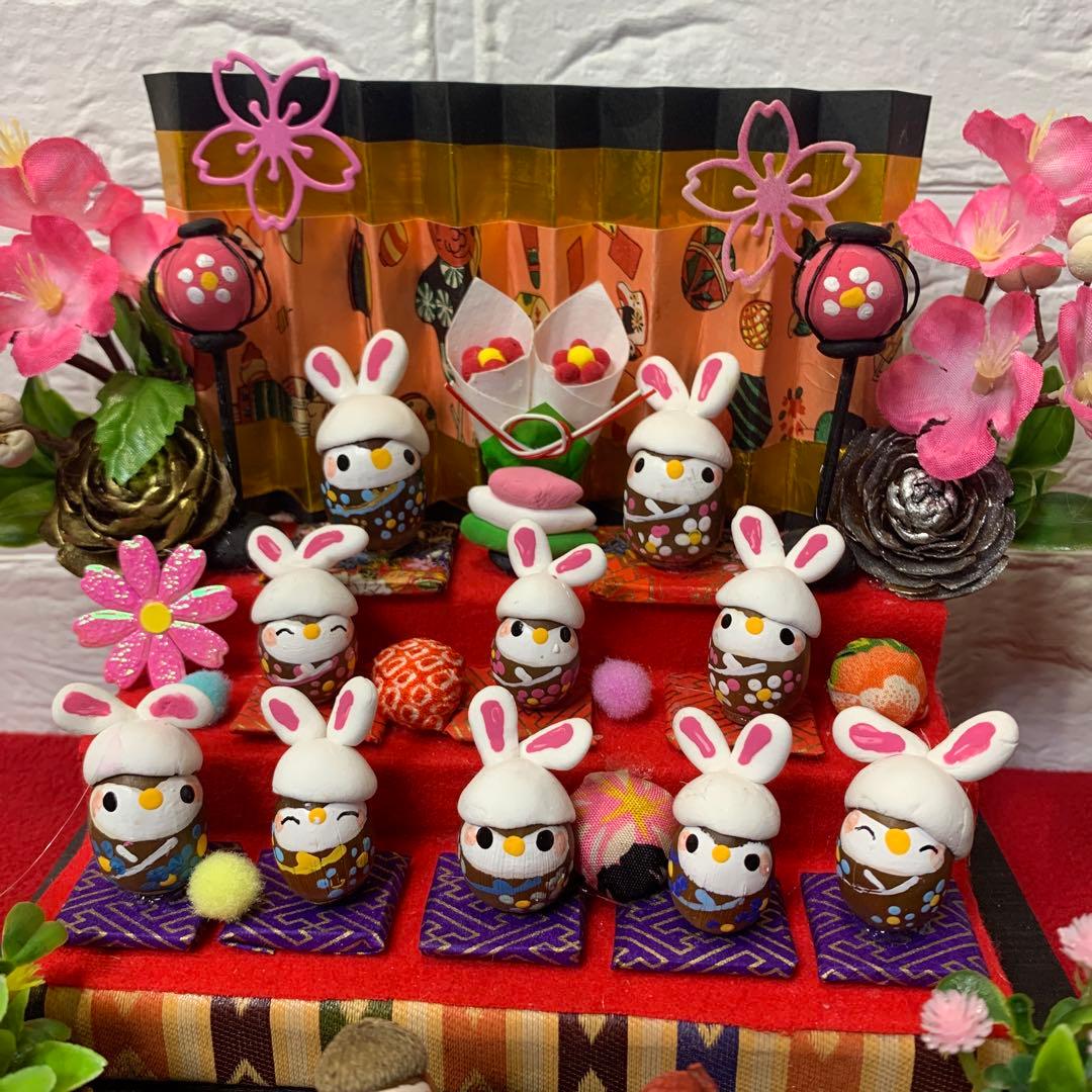 どんぐりアート♡お雛様オブジェ2点＆春のオブジェ2点♡
