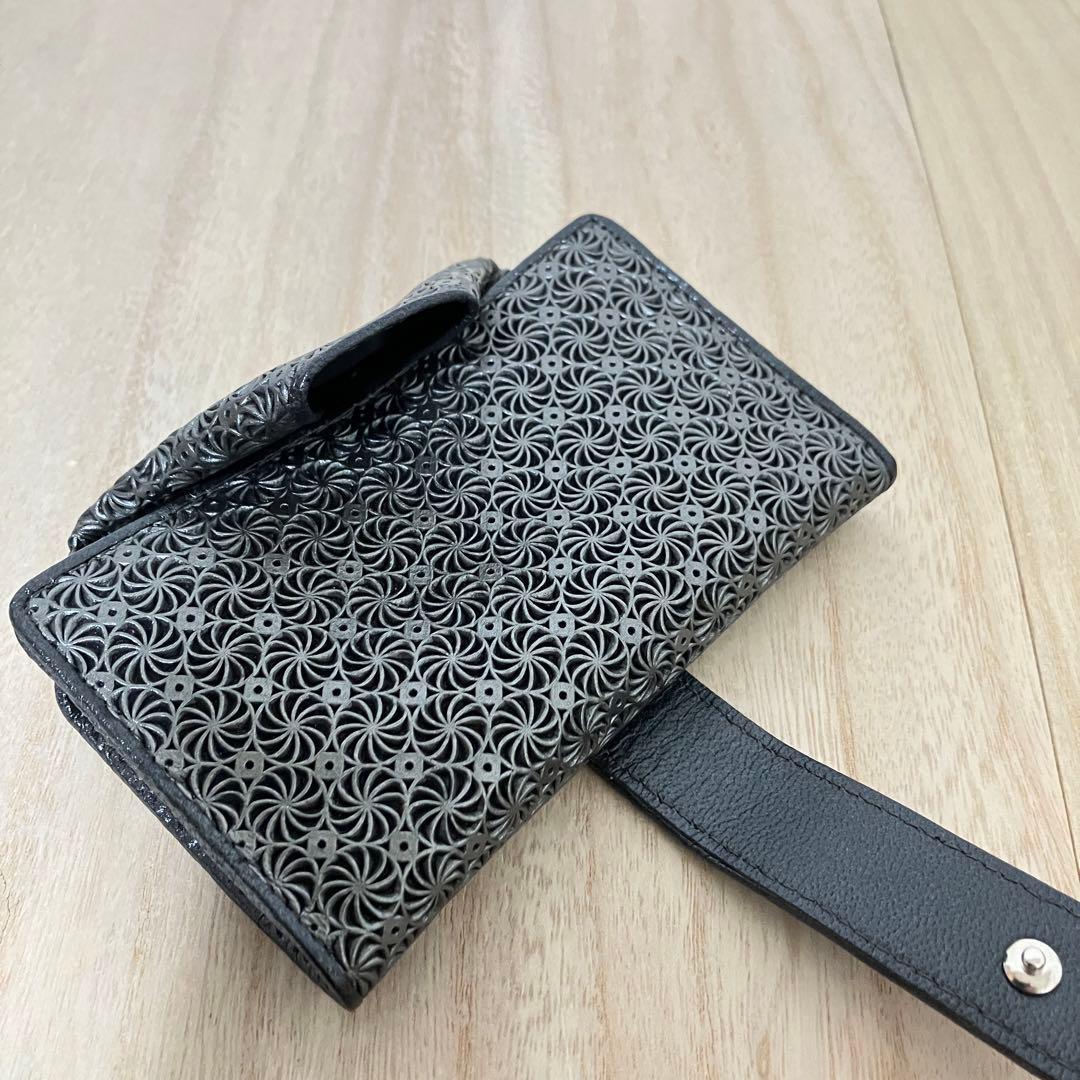 訳あり 極美品✨ヒロコハヤシ✨ジラソーレ✨ミニモ ✨折り財布✨黒✨ブラック