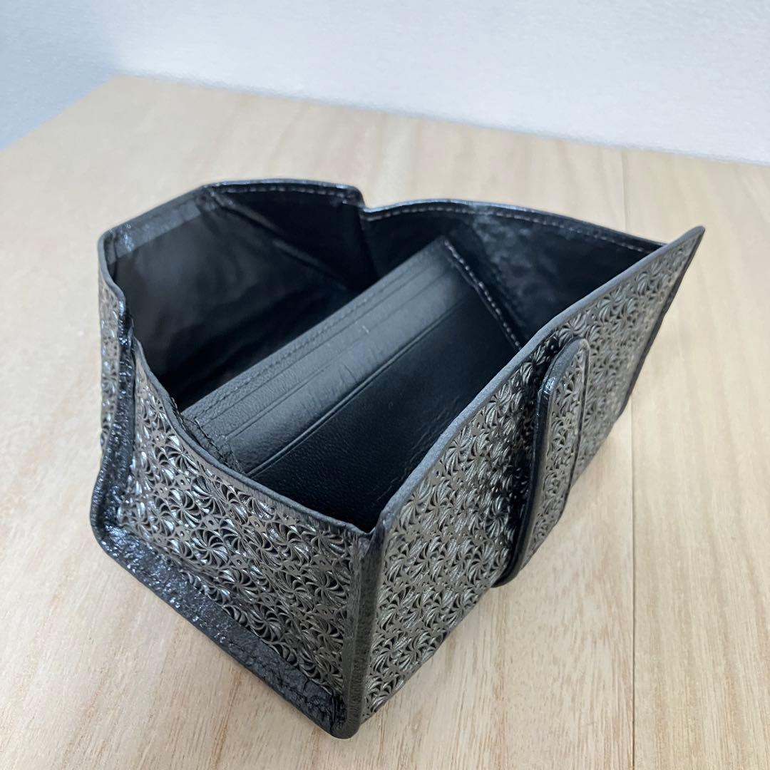 訳あり 極美品✨ヒロコハヤシ✨ジラソーレ✨ミニモ ✨折り財布✨黒✨ブラック