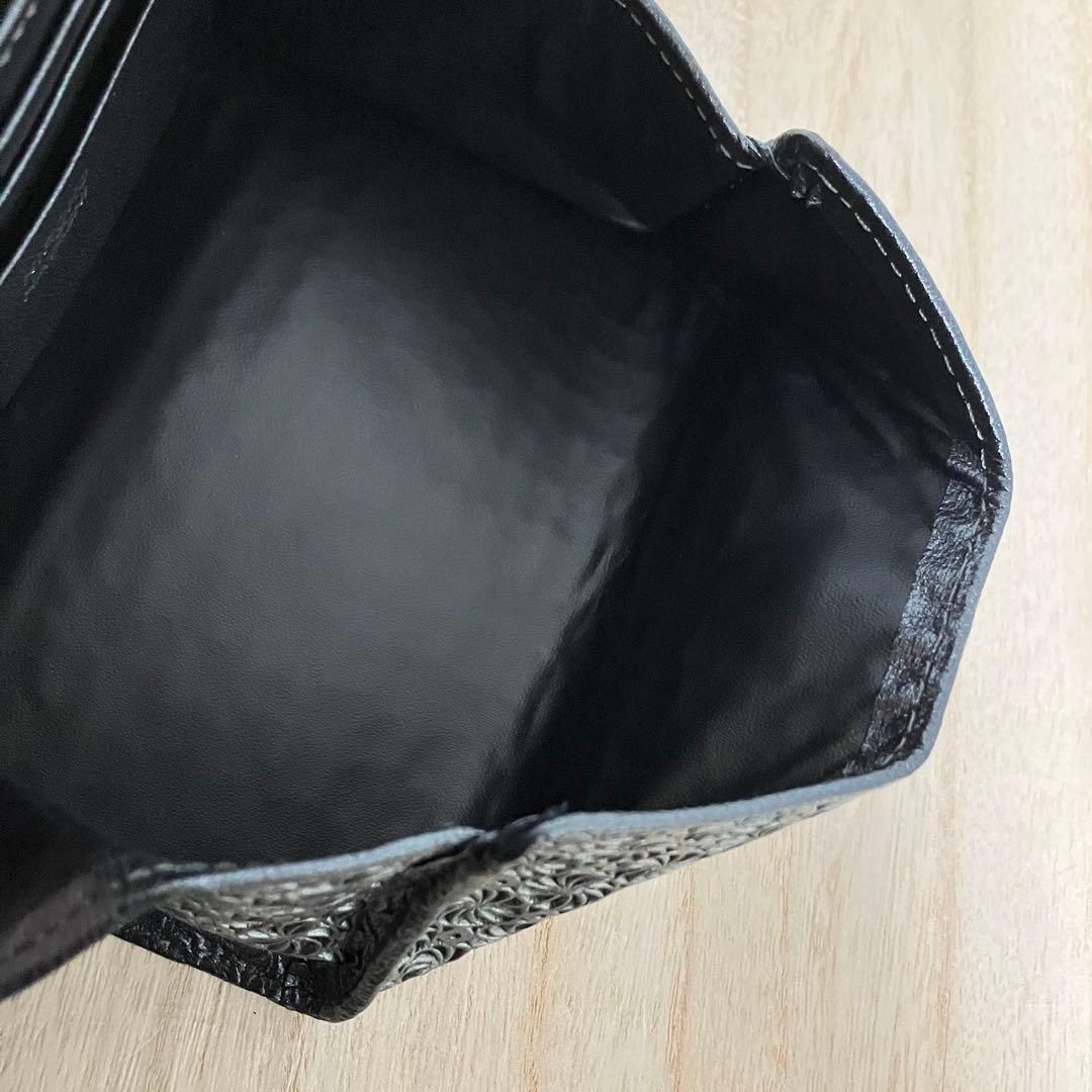 訳あり 極美品✨ヒロコハヤシ✨ジラソーレ✨ミニモ ✨折り財布✨黒✨ブラック