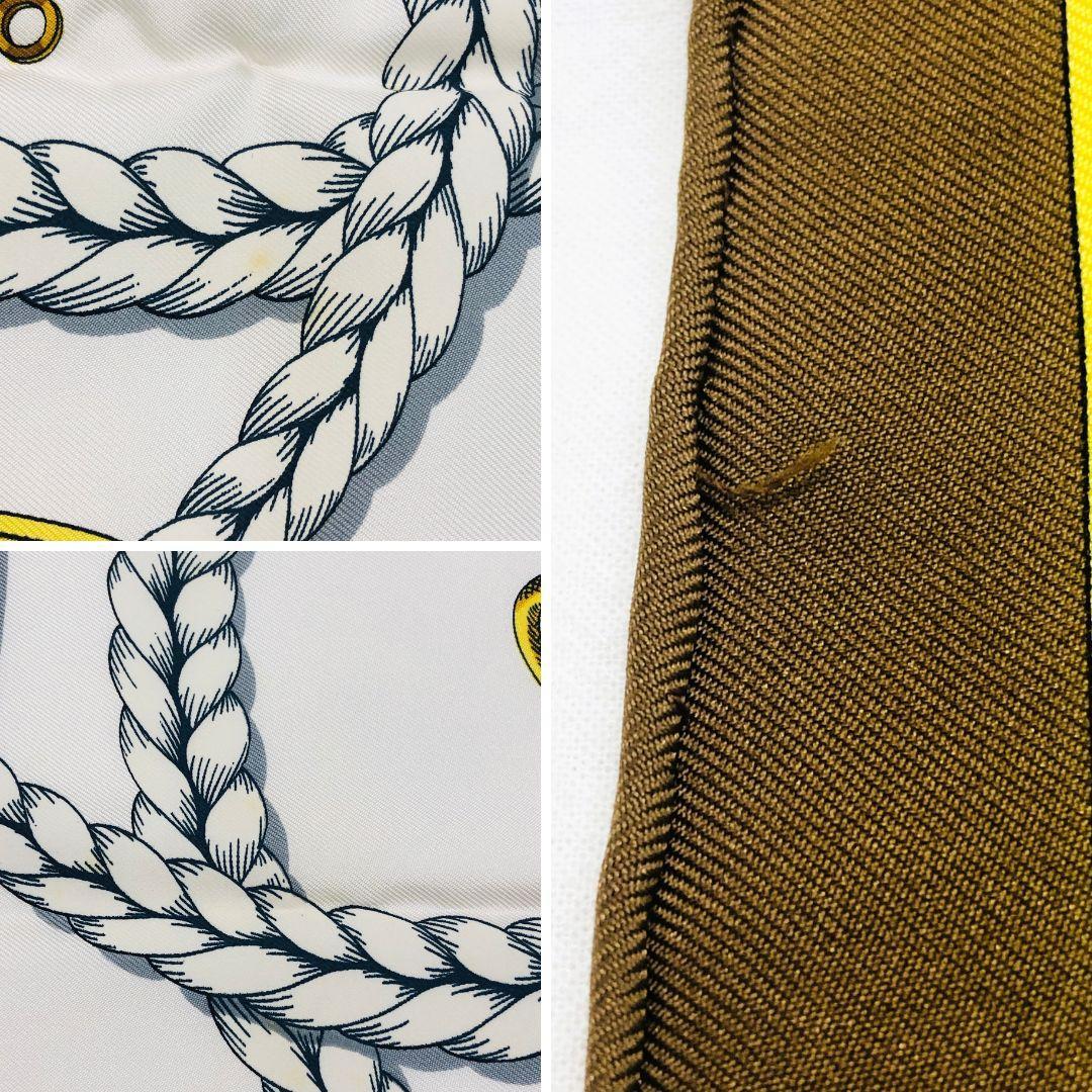 HERMES エルメス カレ90 盛装の⾺ スカーフ ブラウン系 タグ付き