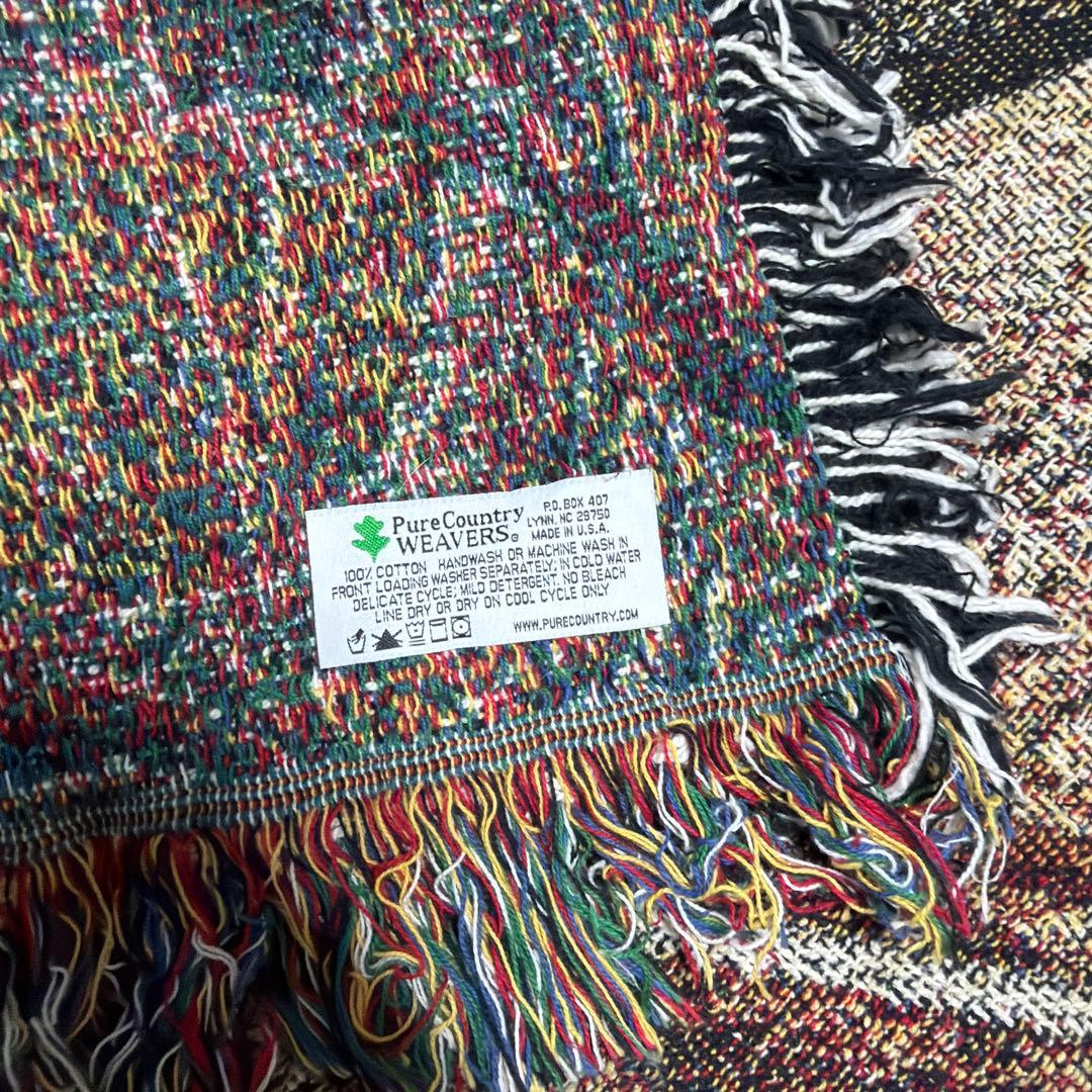 楽器　花　マルチカバー　ソファカバー　ヴィンテージラグ　185x130