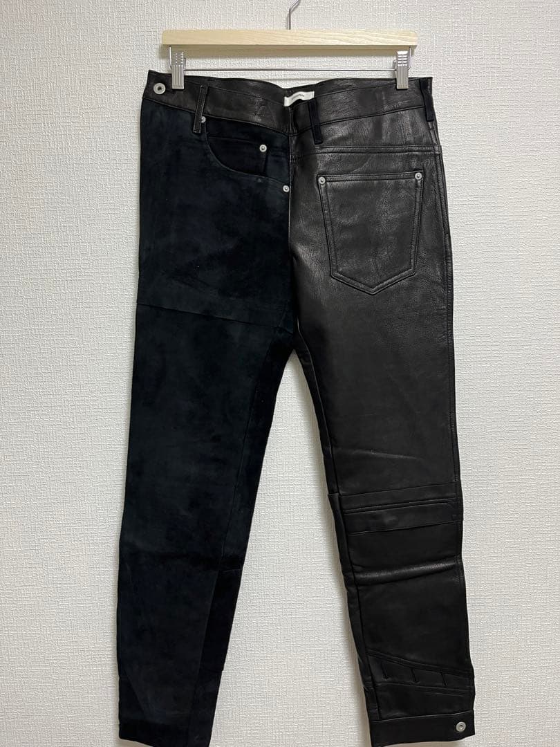 whowhat×IMA:ZINE レザーパズルパンツ【新品】定価¥143,000