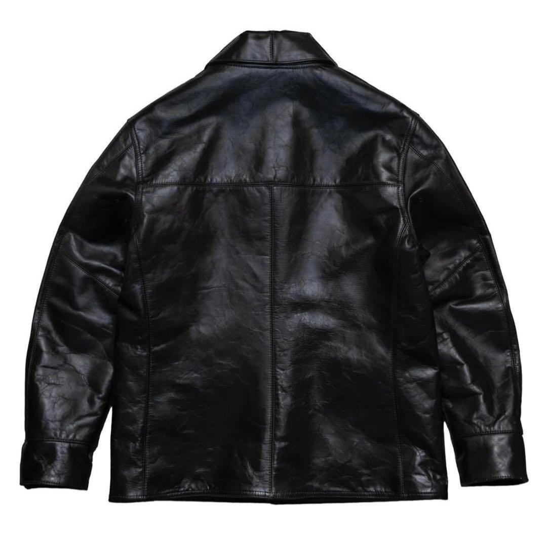 subculture サブカルチャー　レザーカーコート　3