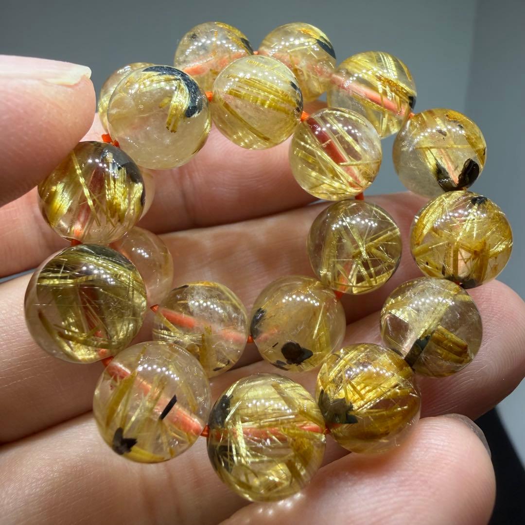 ■ハイクオリティ ゴールド タイチン ルチル クォーツ 114■