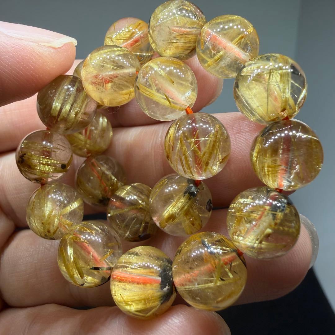 ■ハイクオリティ ゴールド タイチン ルチル クォーツ 114■