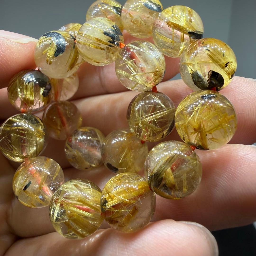 ■ハイクオリティ ゴールド タイチン ルチル クォーツ 114■