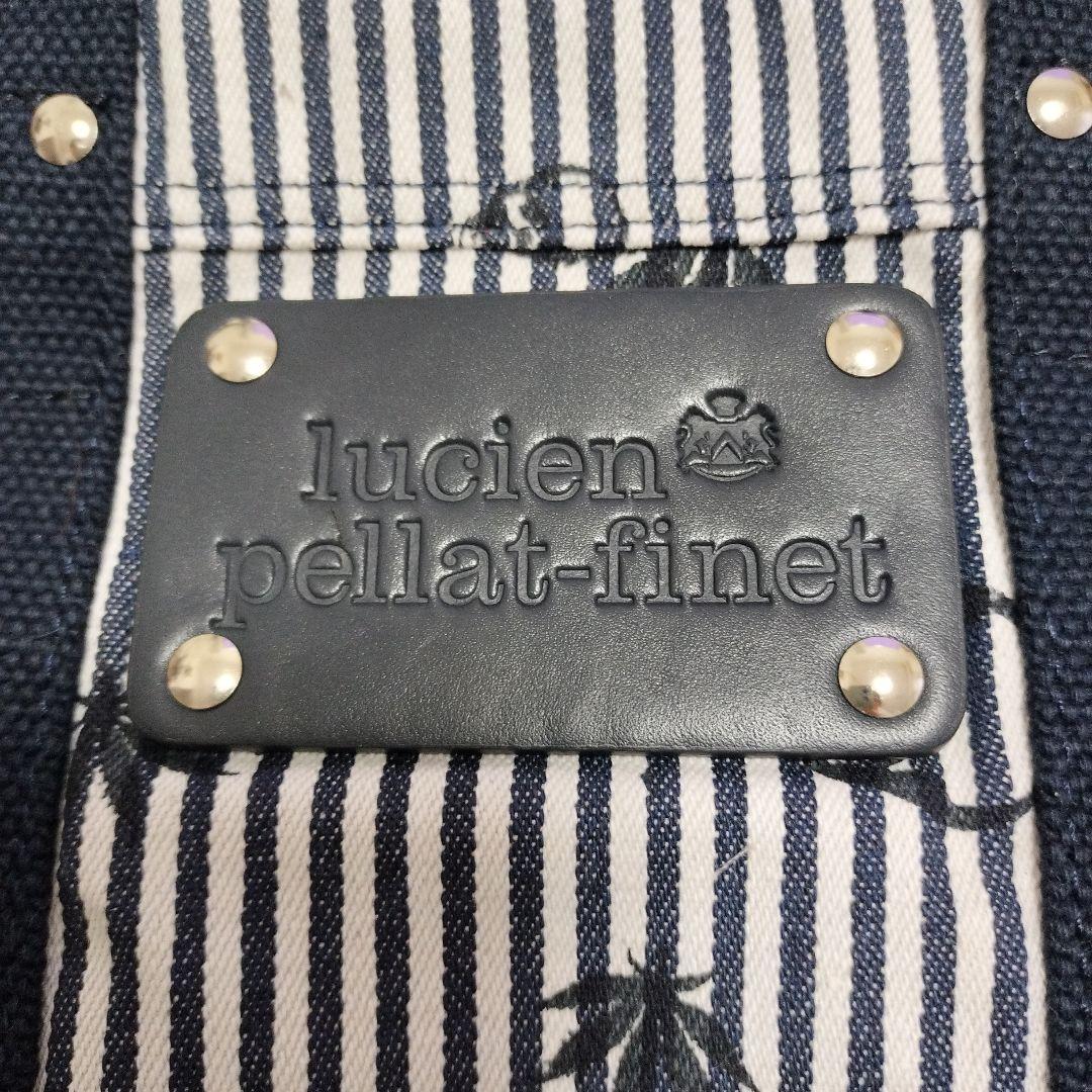 新品lucienpellatfinetストライプスカルビッグトートバッグ