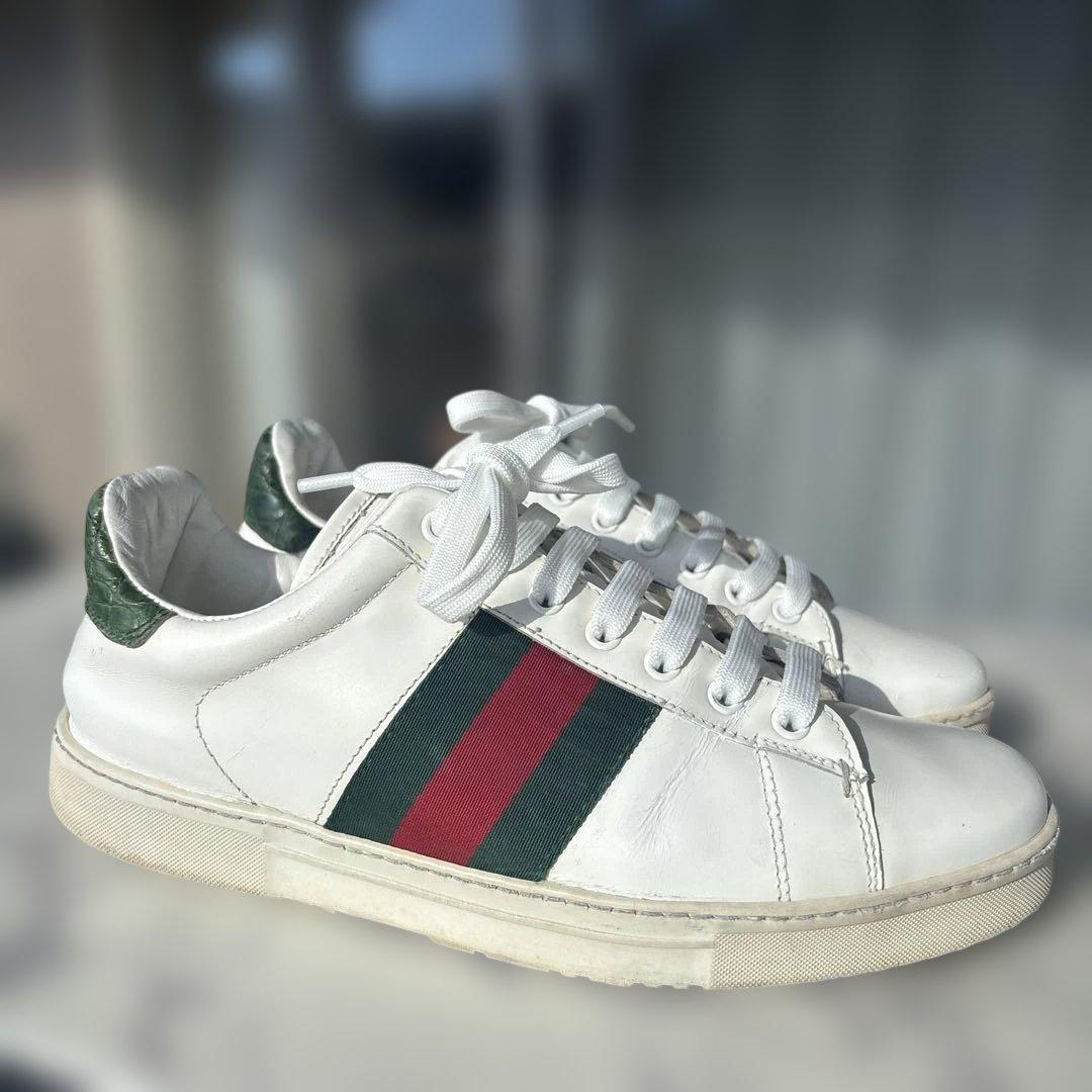 グッチ　シェリーライン　クロコ型押し　スニーカー　GUCCI シューズ　GG