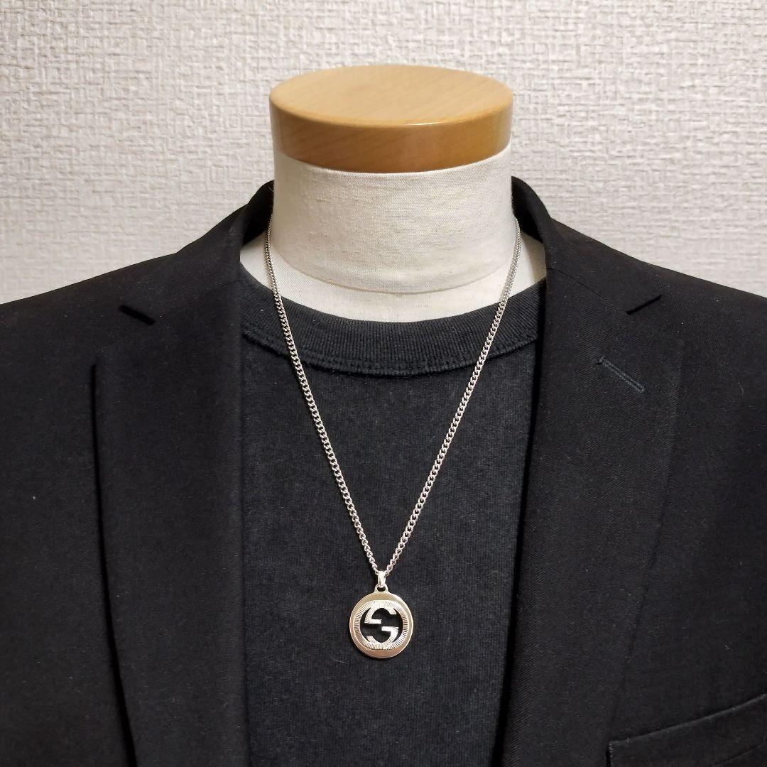 GUCCI ネックレス トップ GG インターロッキングG Ag925