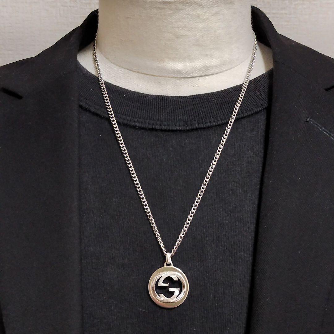 GUCCI ネックレス トップ GG インターロッキングG Ag925