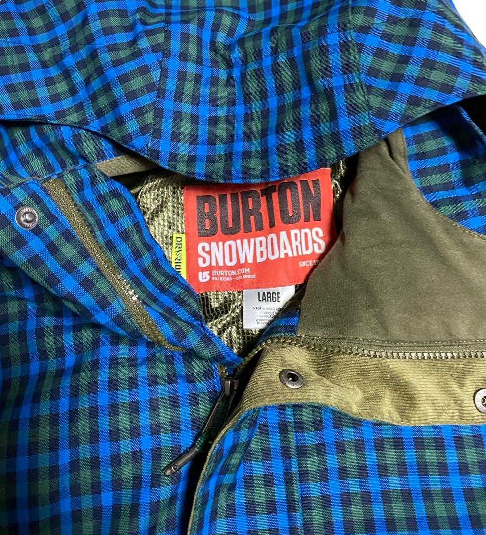 BURTON スキー スノボ ウェア 上下 セットアップ　チェック　Lサイズ