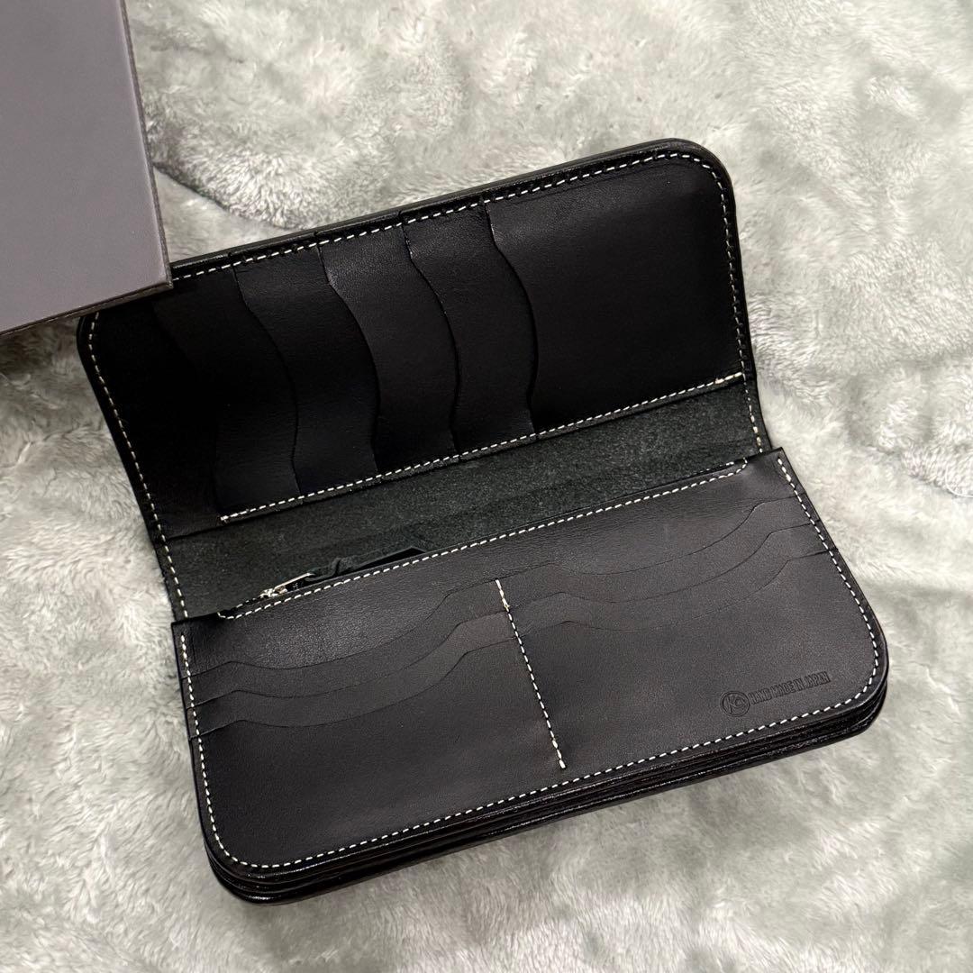 ⭐️新品未使用⭐️　KC’s　ケーシーズ　長財布　二つ折り　ブラック　レザー