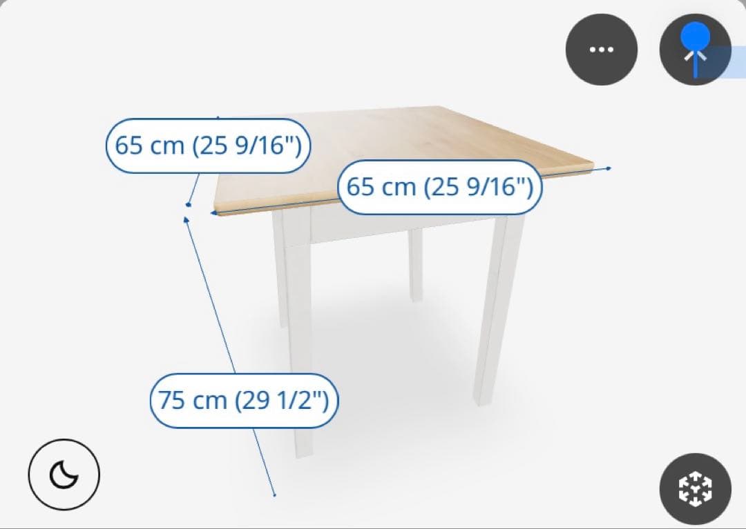 新品　IKEA ダイニングテーブ PINNTORP ピントルプ　65x65x75