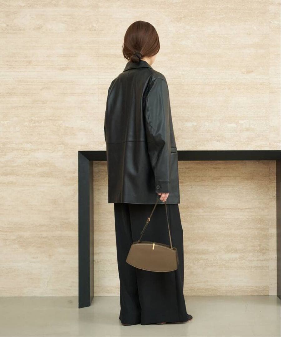 Plage Leather Like Car コート ブラック　 38