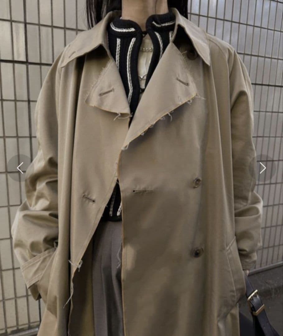Ameri　CUT OFF CHAMBRAY TRENCH COAT