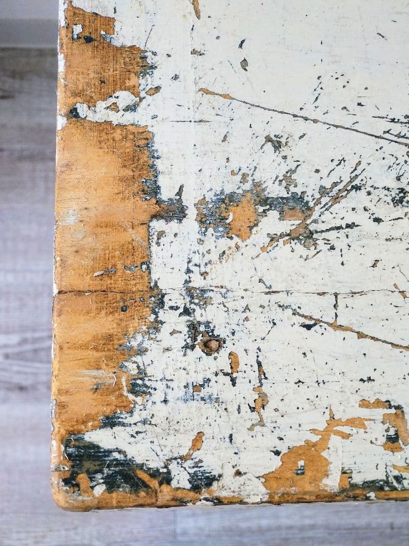 【送料込】フランス　アンティーク　テーブル　ミルクホワイト　机