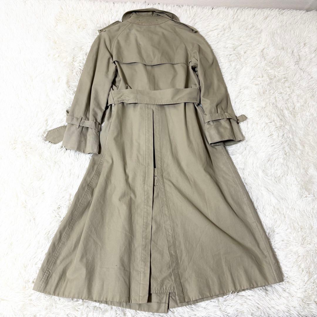 レア✨バーバリー トレンチコート ロング丈 ベルト付 ベージュ ノバチェック M