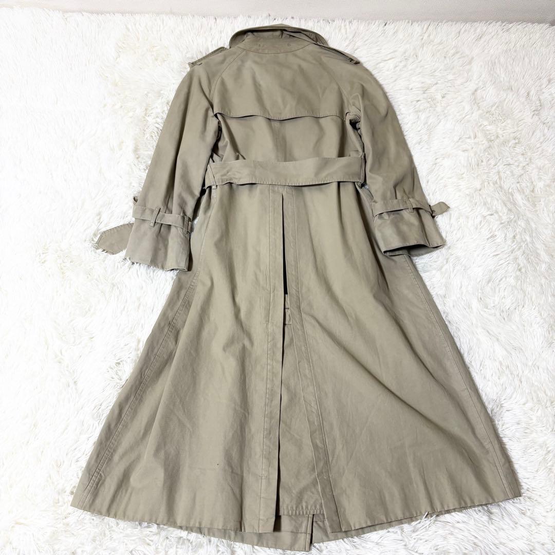 レア✨バーバリー トレンチコート ロング丈 ベルト付 ベージュ ノバチェック M