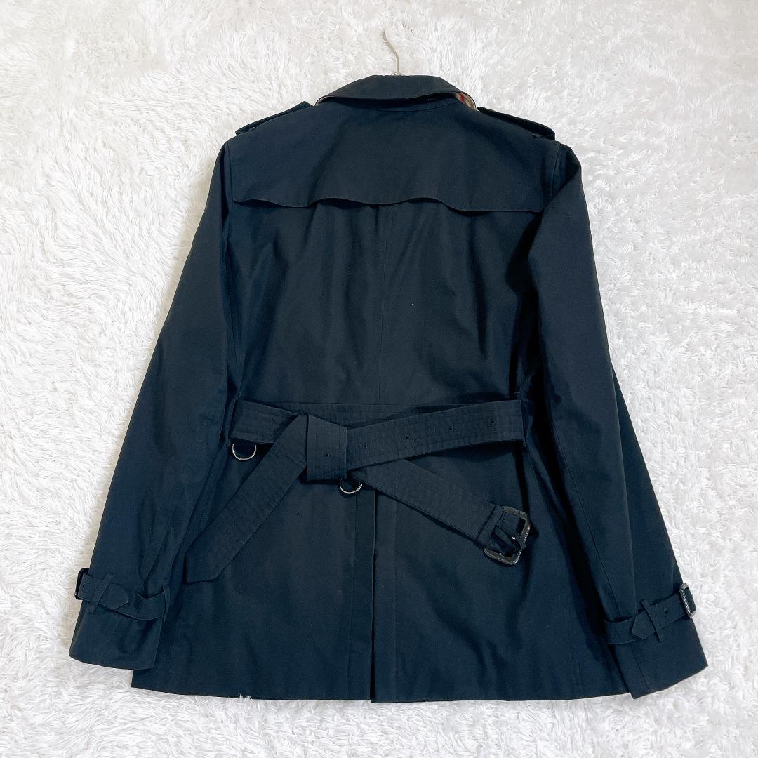 バーバリー メンズトレンチコート chelsea ショート ノバチェック XL