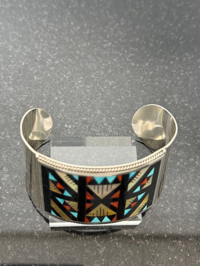 NAVAJO ナバホ インレイ シルバーバングル